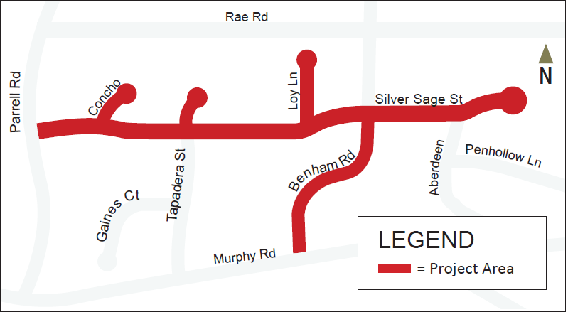 map of silver sage project construction area
