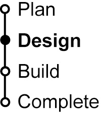 Words showing a Project is being designed