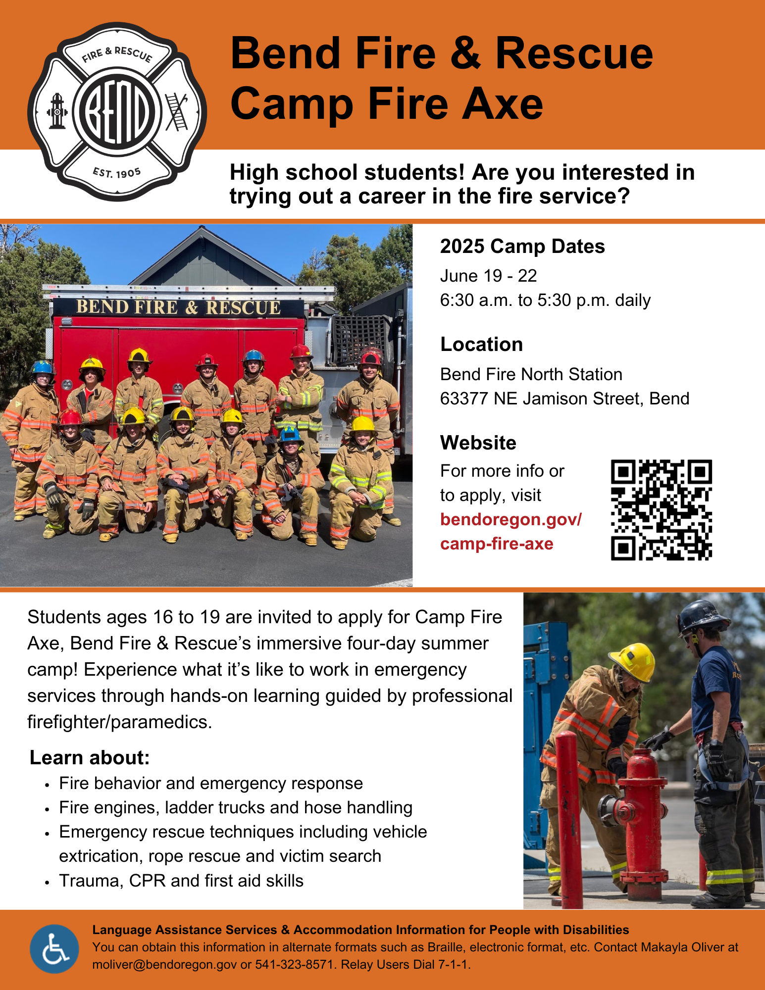 Camp Fire Axe 2025 Flyer